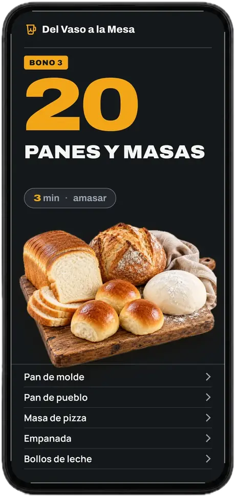 Portada del bono de 20 panes y masas en un móvil